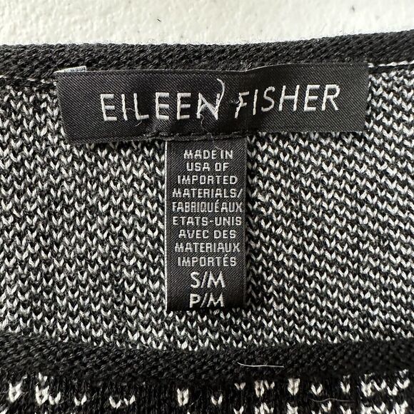 Eileen Fisher Sleek Tensel Bateau Neck Sweater Top Small Medium Relaxed Oversize - Picture 5 of 9